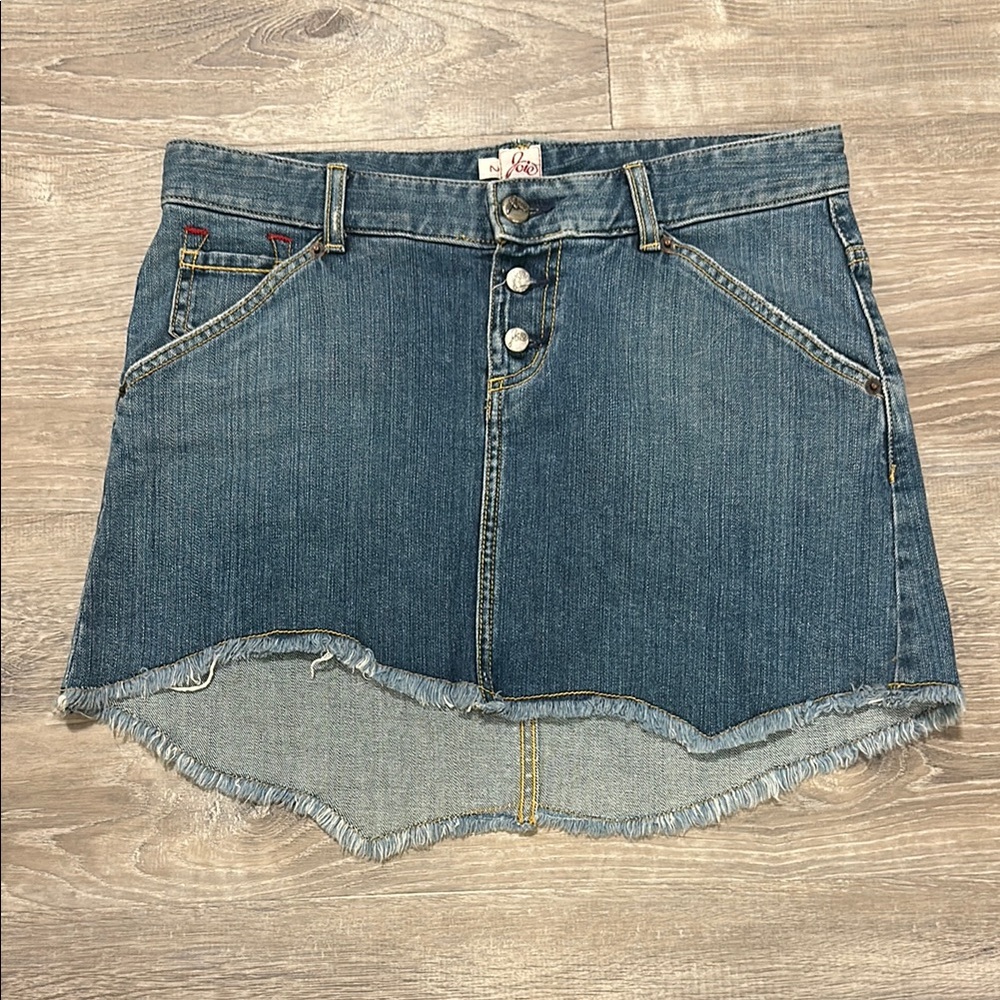 Joie Blue High-Low Mini Skirt Casual